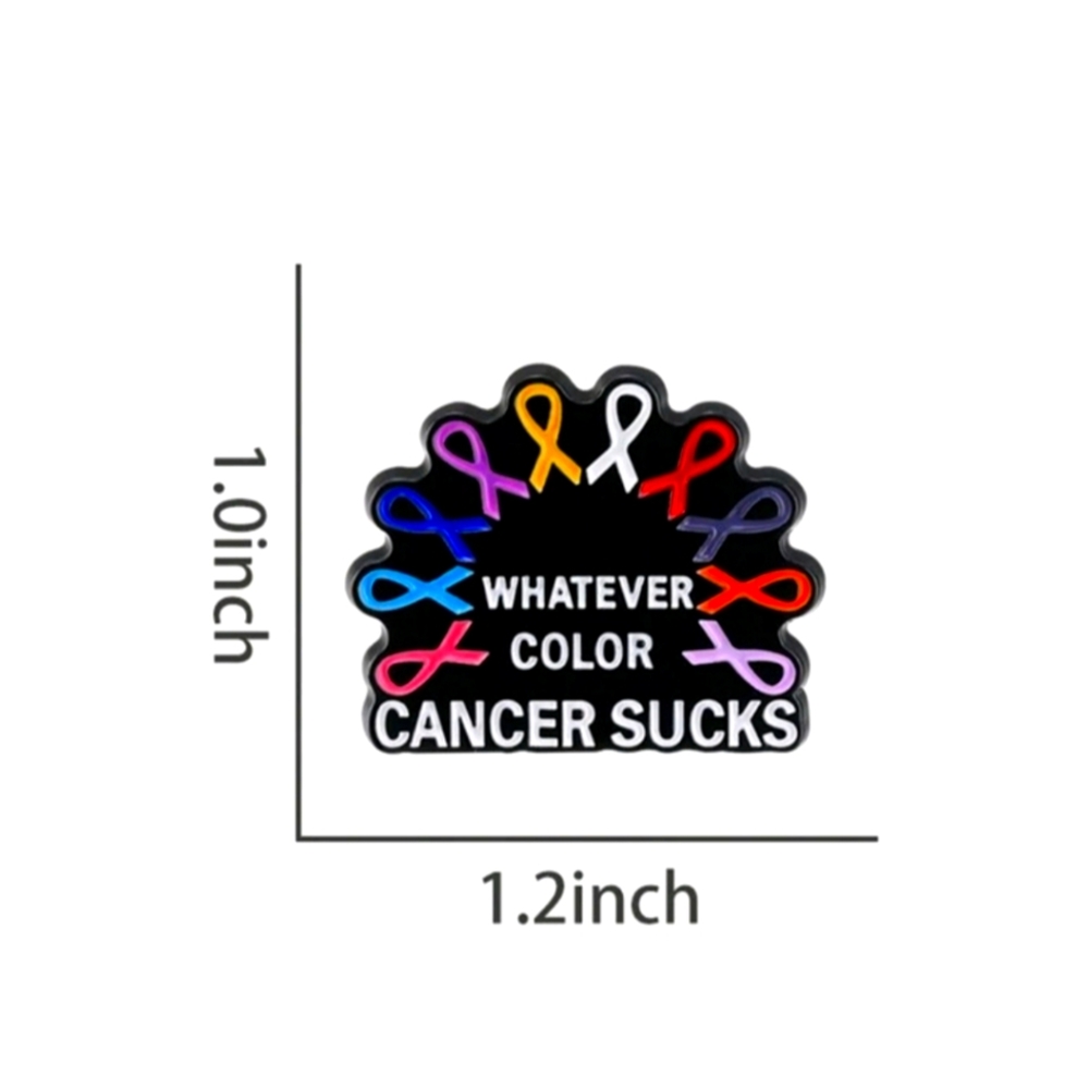 Multicolor Cancer Awareness Ribbon Pin